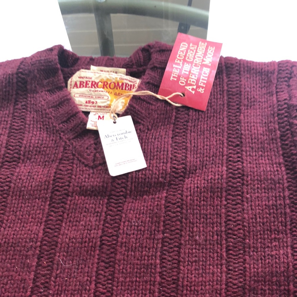 Beautiful Cranberry/ Aubergine Men’s V-Neck Sw